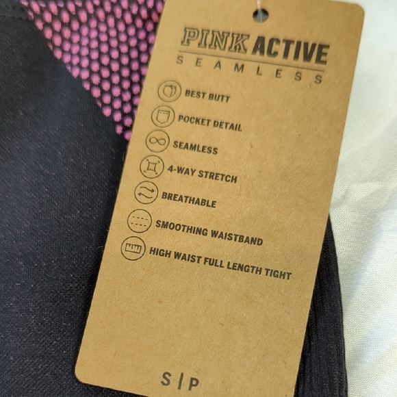 Victoria's Secret Black and Pink Yoga Pants, New With Tags!!! Amazing Butt!!!! - Picture 6 of 11